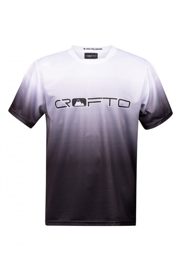 Carbon Fade Short Sleeve Riding Jersey in Grey and White